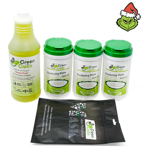 Green-N-Cleen "The Grinch" Bundle Pack   (Includes 1 Free Mask)