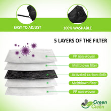 Load image into Gallery viewer, Green-N-Cleen Anti Pollution Mask (Pack Of 2) (Limited Supply)